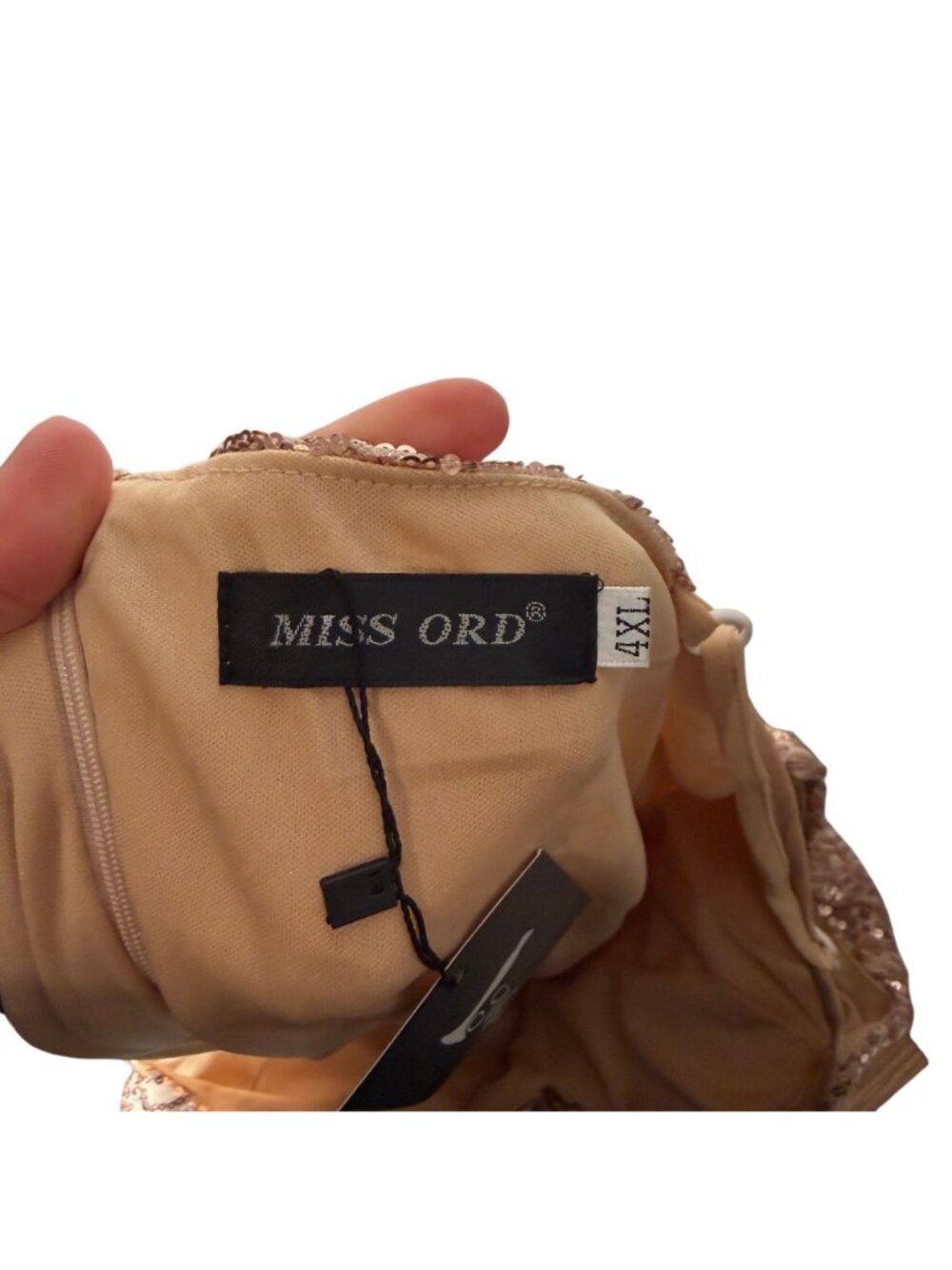 Miss Ord Spaghetti Strap Backless Sequin Dress Women's Size 4SXL New With Tags! - Picture 3 of 5